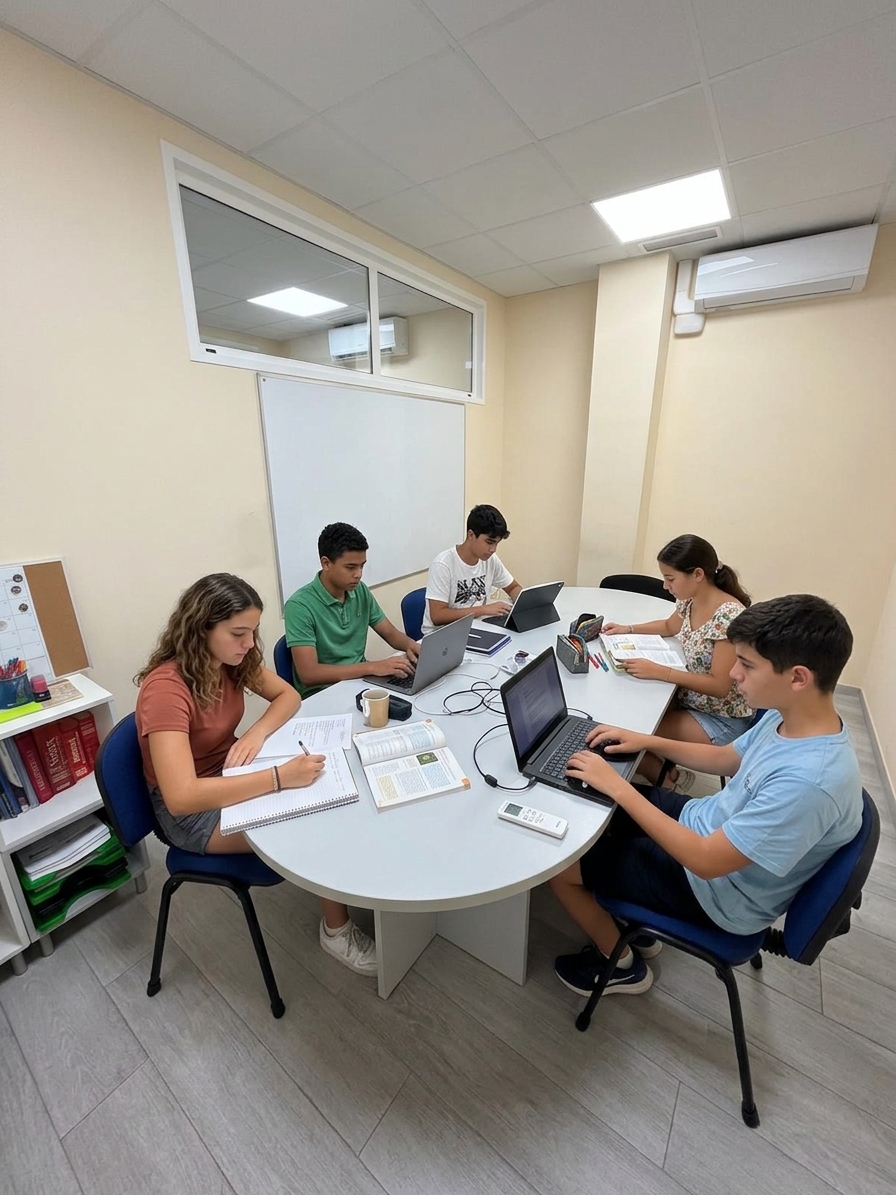 Alumnos del programa de Opción3 trabajando en Alquimia